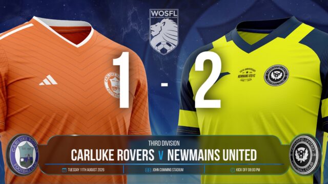 Carluke Rovers 1 v 2 Newmains United